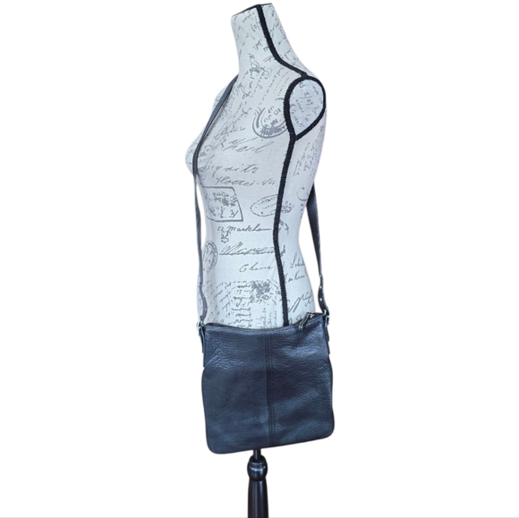 Coach Black Pebbled Leather Vintage Crossbody Messenger Handbag - Picture 6 of 16